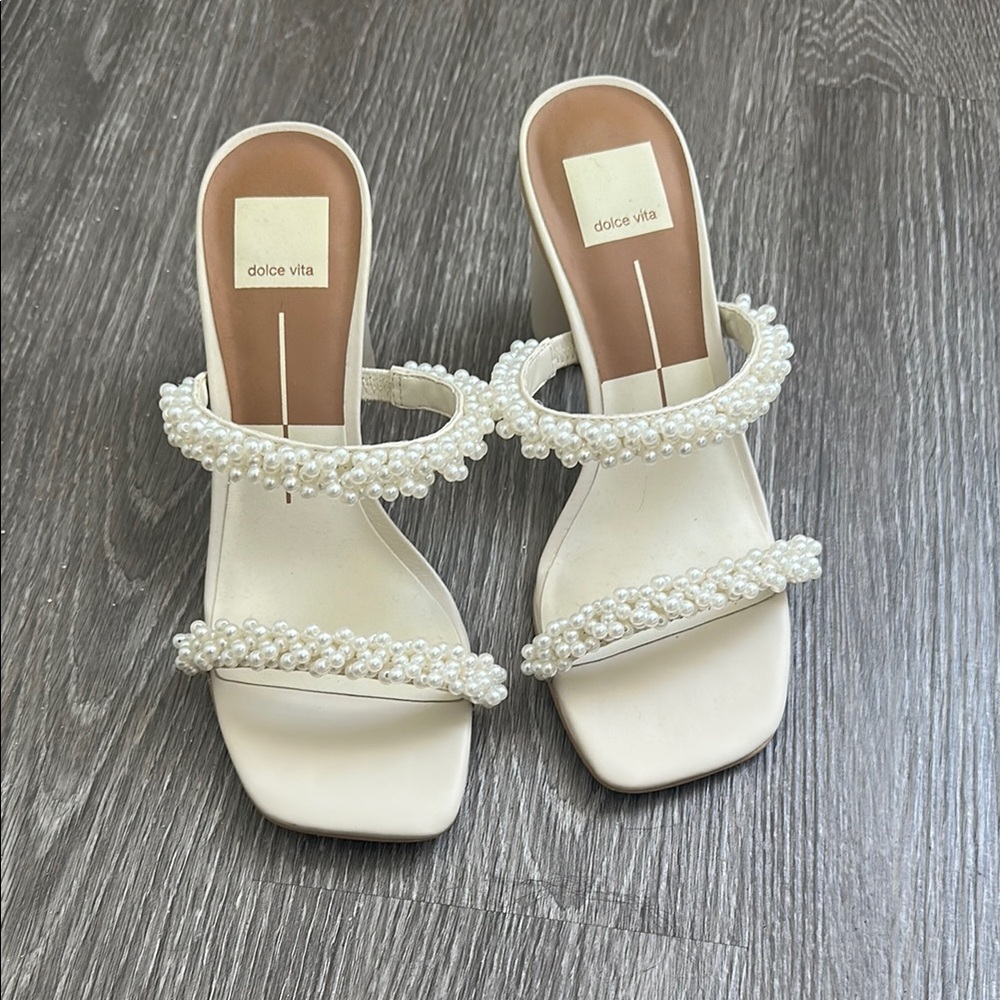 Dolce Vita Noel Vanilla Pearl Heels